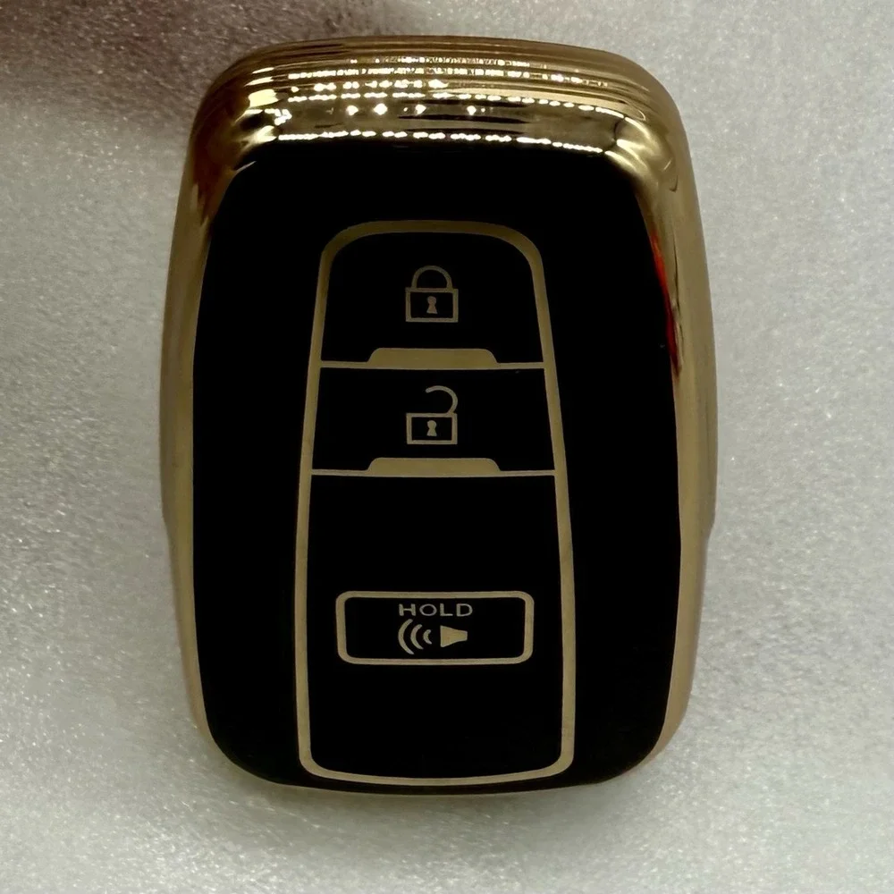 Black Key Fob Skin 3 Button for Toyota Prius Corolla RAV4 Hghlander 4Runner Note
